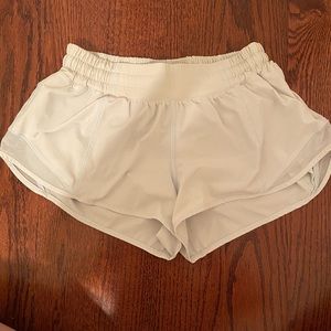 Lululemon light blue hotty hot shorts size 6